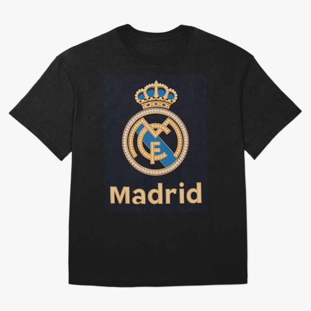 Madrid Oversized T-Shirt Support the FIFA World Cup 2026 Journey through Messi and Cristiano Ronaldo Highlights, Argentina, France and Brazil Pride, Vintage Soccer Flavor, Modern Football Stars, National Flags and Final Night Emotion; Built for