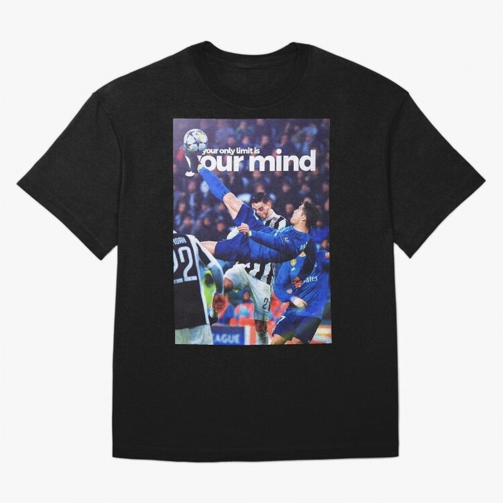 Cristiano Ronaldo - Your only limit is your mind Oversized T-Shirt Celebrate National Team Dreams in FIFA World Cup 2026 Group Stage Spirit, Made for Portugal, Spain and Germany, Messi and Cristiano Ronaldo, Championship Spirit, Famous Goals,