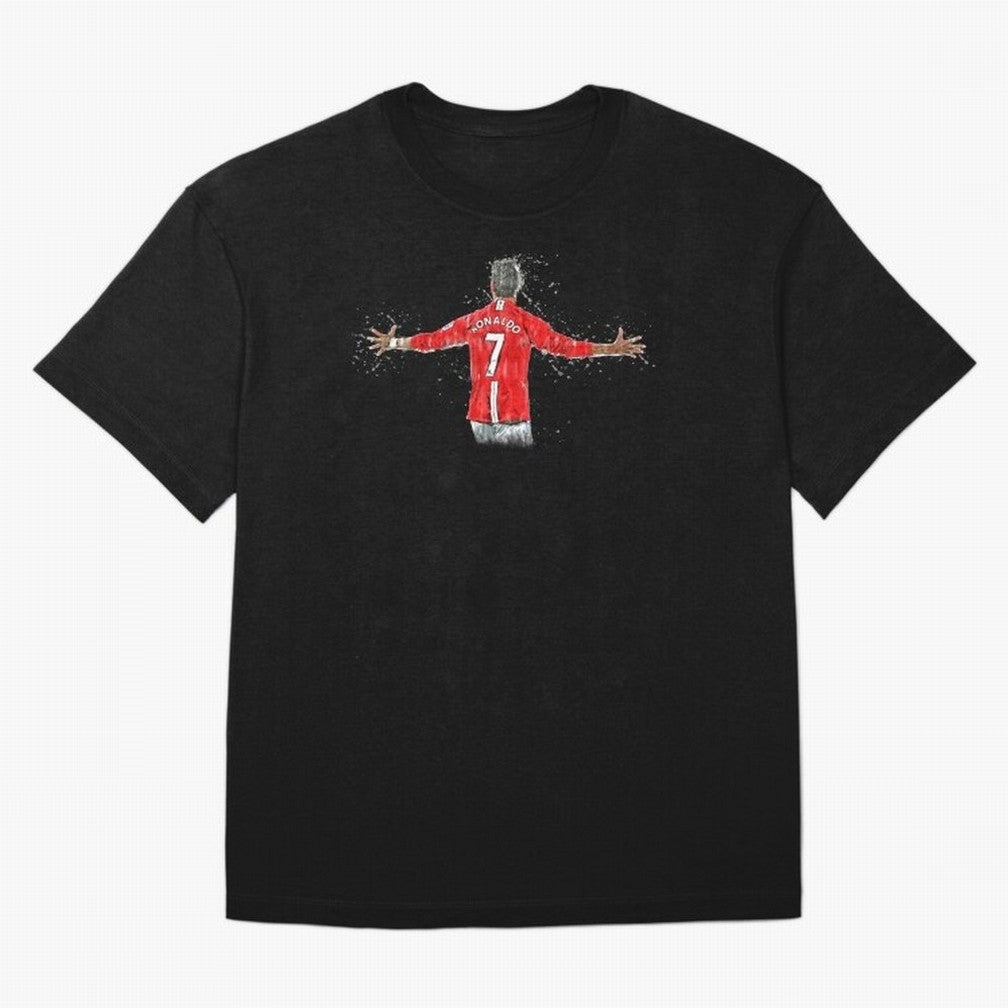Cristiano Ronaldo in watercolor Oversized T-Shirt Celebrate Fan Culture around Global Football Passion for FIFA World Cup 2026, Made for Messi, Brazil, Fan Favorite Moments, National Team Passion, Big Match Drama and Soccer History; Made for Die