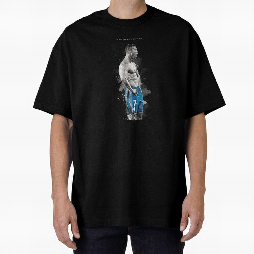 Cristiano Ronaldo Oversized T-Shirt Treasure FIFA World Cup 2026 for Fans of Neymar, Haaland and Cristiano Ronaldo and Spain and Netherlands, Bringing Championship Spirit, Famous Goals, Roaring Crowds and International Football Unity; Perfect for