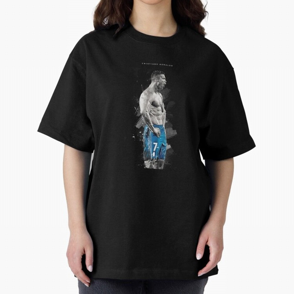 Cristiano Ronaldo Oversized T-Shirt Treasure FIFA World Cup 2026 for Fans of Neymar, Haaland and Cristiano Ronaldo and Spain and Netherlands, Bringing Championship Spirit, Famous Goals, Roaring Crowds and International Football Unity; Perfect for