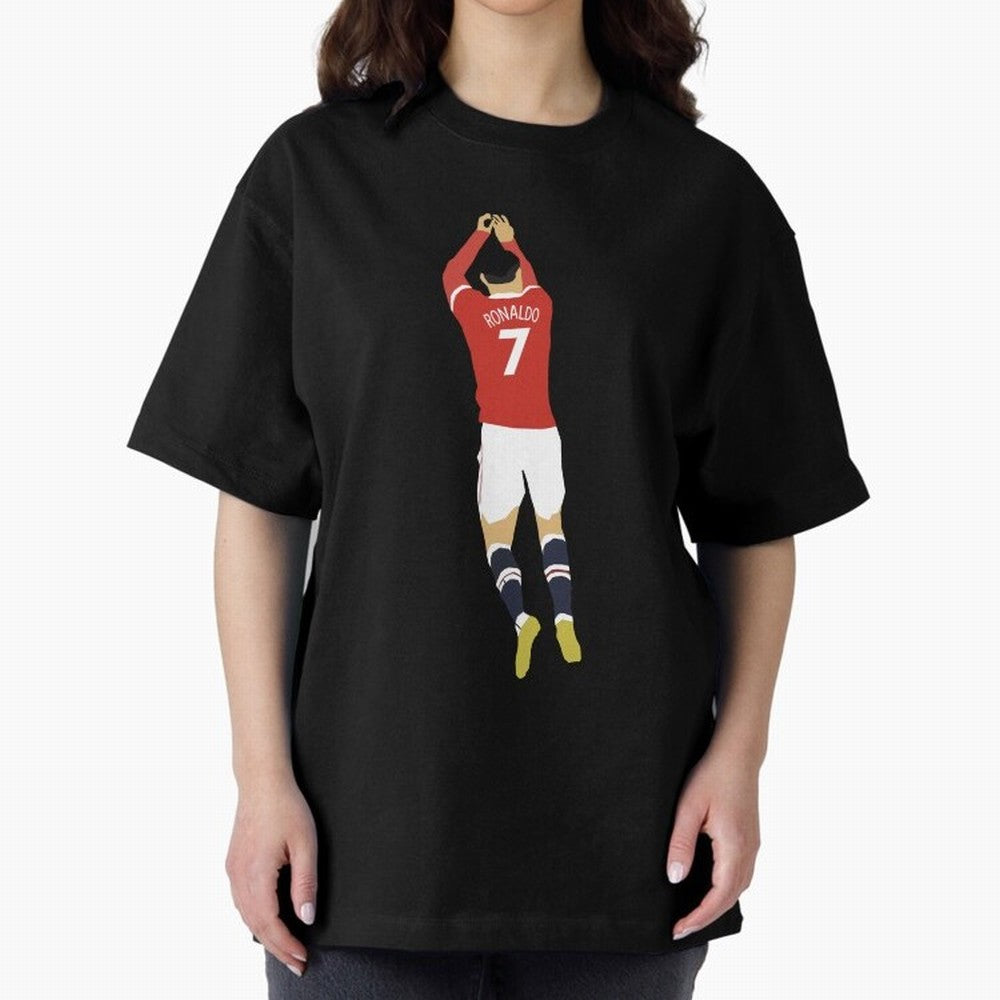 Cristiano Ronaldo Oversized T-Shirt Celebrate Classic Football Spirit in FIFA World Cup 2026 Centered on Messi, Neymar and Mbappe, Argentina, France and Brazil Energy, Sports Nostalgia, International Competition, Famous Players and Unforgettable