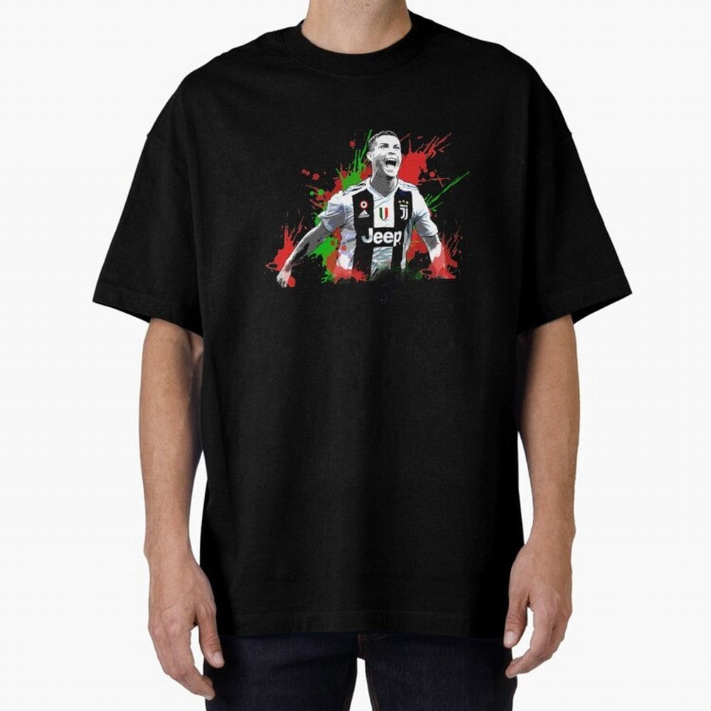 Cristiano Ronaldo Oversized T-Shirt Celebrate Supporters United by FIFA World Cup 2026 for Fans of Neymar, Haaland and Cristiano Ronaldo and Argentina, Bringing Football History, Final Match Energy, Crowd Noise and Once in a Lifetime Moments; Ideal
