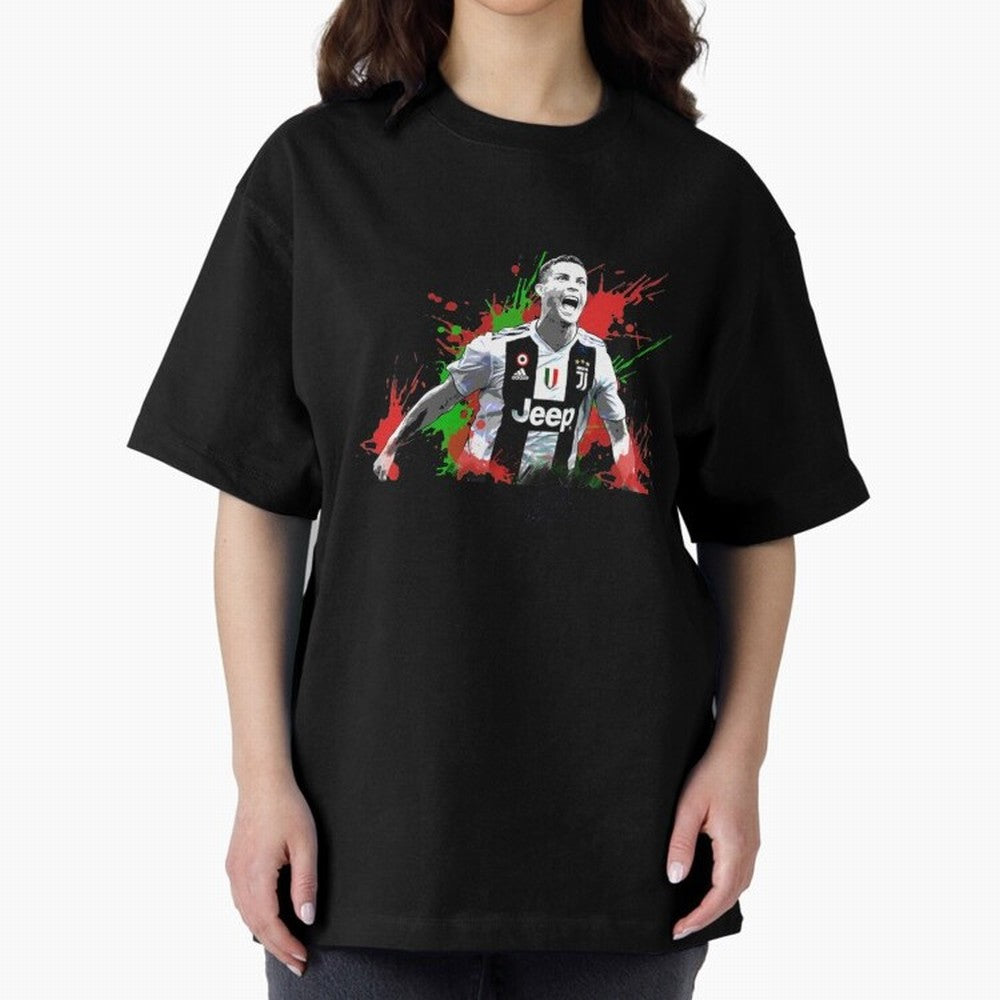 Cristiano Ronaldo Oversized T-Shirt Celebrate Supporters United by FIFA World Cup 2026 for Fans of Neymar, Haaland and Cristiano Ronaldo and Argentina, Bringing Football History, Final Match Energy, Crowd Noise and Once in a Lifetime Moments; Ideal