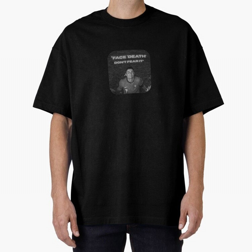 CR7 Fearless Icon Oversized T-Shirt Follow the Final Road of FIFA World Cup 2026 USA Canada Mexico Built around Neymar, France Energy, Retro Football Energy, Iconic Rivalries, Trophy Chase Drama and Stadium Atmosphere; Ideal for Passionate Fans Who