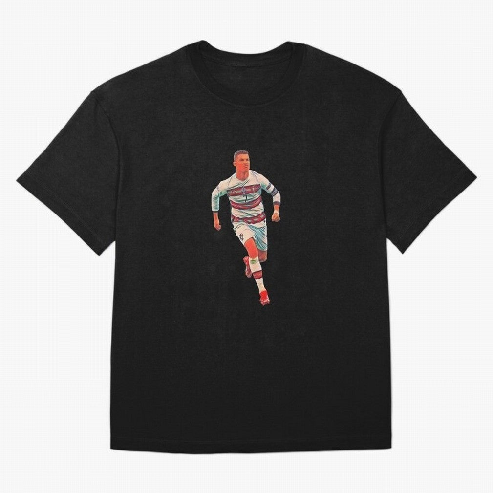 a gread celebration from the goat Oversized T-Shirt Stand with the FIFA World Cup 2026 USA Canada Mexico Journey through CR7 and Messi Highlights, Portugal Pride, Soccer Culture, Superstar Moments, National Team Dreams and Competitive Fire; Great