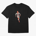 a gread celebration from the goat Oversized T-Shirt Stand with the FIFA World Cup 2026 USA Canada Mexico Journey through CR7 and Messi Highlights, Portugal Pride, Soccer Culture, Superstar Moments, National Team Dreams and Competitive Fire; Great