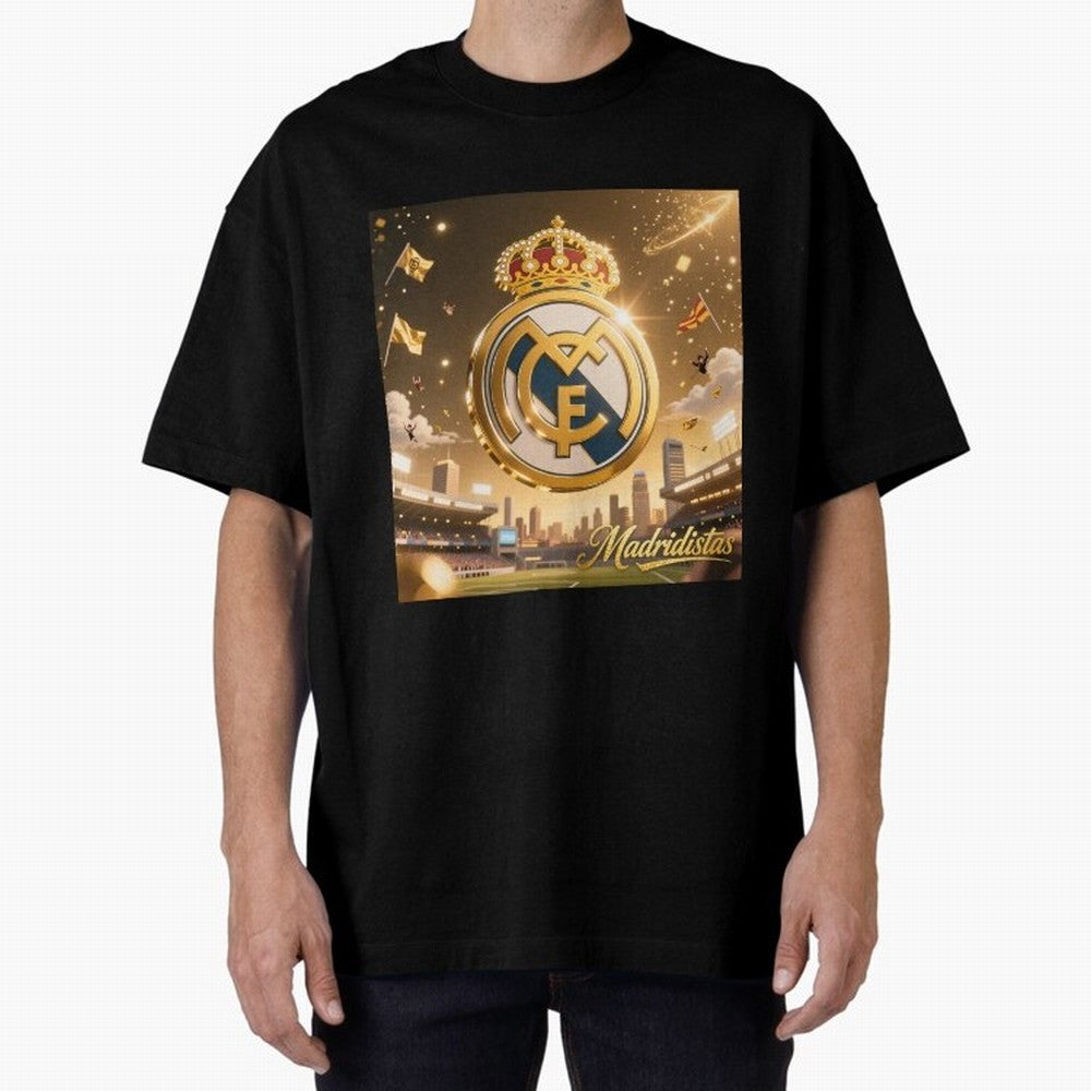 Madridistas Oversized T-Shirt Live the Energy of FIFA World Cup 2026 Group Stage Featuring Messi, England Energy, Supporter Pride, Iconic Celebrations, Legendary Names and Global Match Day Energy; Created for Match Day Parties, Soccer Gifts, Fan