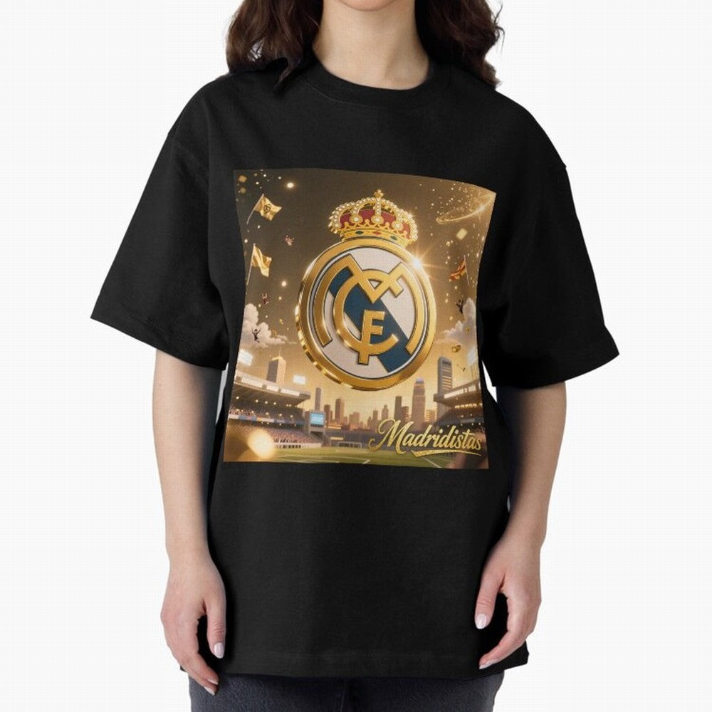 Madridistas Oversized T-Shirt Live the Energy of FIFA World Cup 2026 Group Stage Featuring Messi, England Energy, Supporter Pride, Iconic Celebrations, Legendary Names and Global Match Day Energy; Created for Match Day Parties, Soccer Gifts, Fan