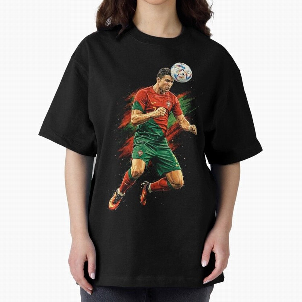 Cristiano Ronaldo Football Legend Oversized T-Shirt Upgrade the FIFA World Cup 2026 Journey through Messi, CR7 and Mbappe Highlights, Netherlands Pride, Stadium Chants, National Pride, Trophy Dreams and Unforgettable Football Memories; Great for