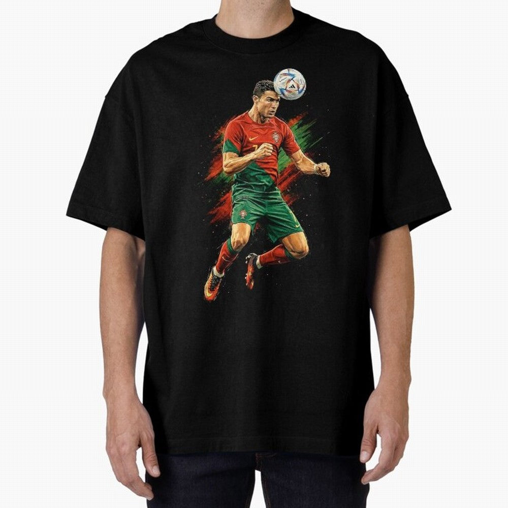 Cristiano Ronaldo Football Legend Oversized T-Shirt Upgrade the FIFA World Cup 2026 Journey through Messi, CR7 and Mbappe Highlights, Netherlands Pride, Stadium Chants, National Pride, Trophy Dreams and Unforgettable Football Memories; Great for