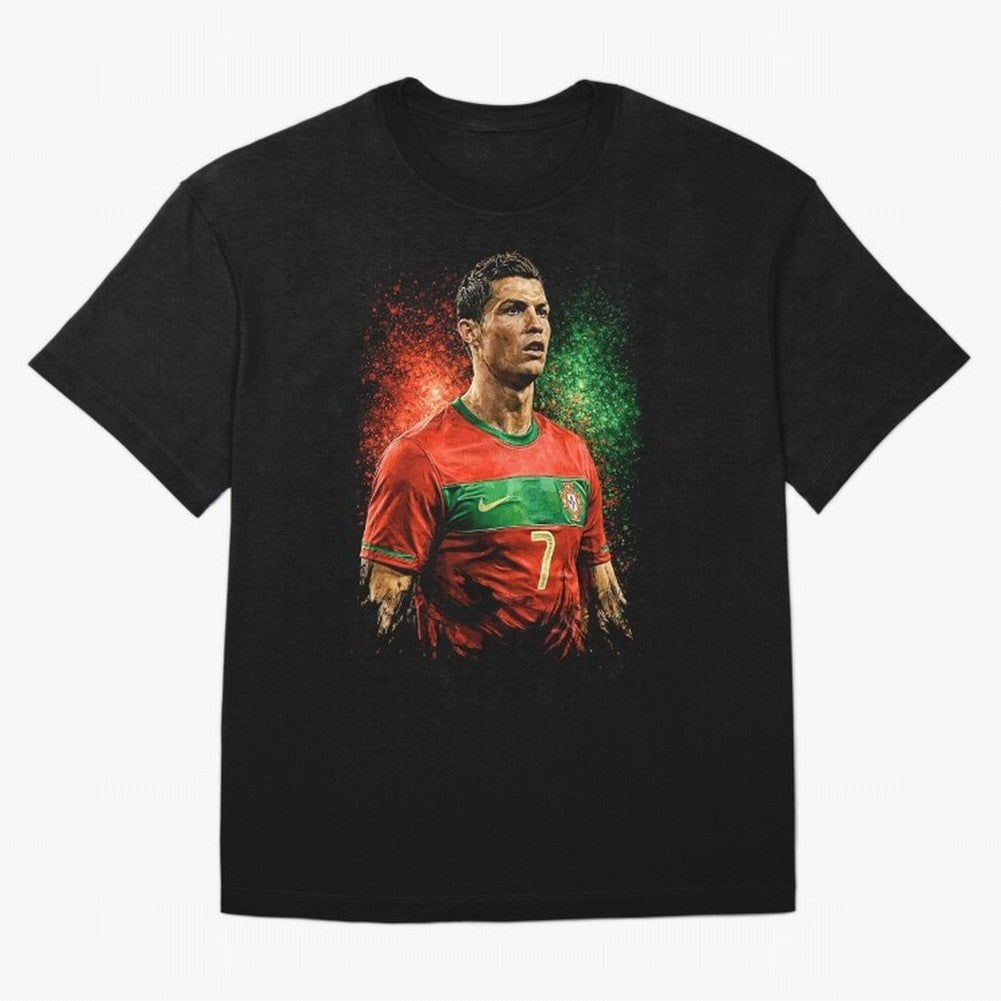 Cristiano Ronaldo Football Legend Oversized T-Shirt Celebrate Football Dreams Across FIFA World Cup 2026 USA Canada Mexico Spirit, Inspired by Spain, Neymar, Sports Nostalgia, International Competition, Famous Players and Unforgettable Victories;