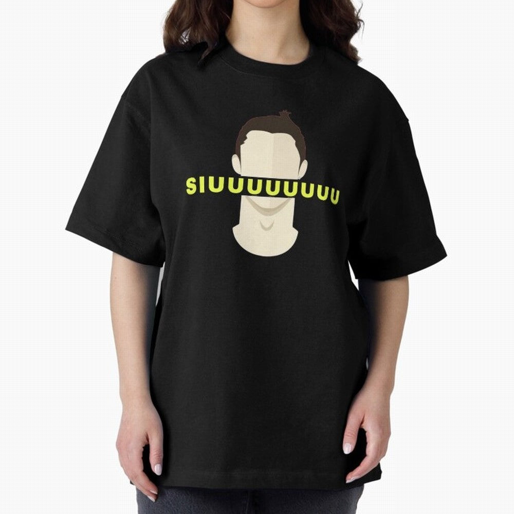 CR7 siuuu funny Oversized T-Shirt Stand with FIFA World Cup 2026 Filled with CR7, Spain and Netherlands Energy, Goal Celebration Energy, Supporter Heritage, Football Icons and Worldwide Tournament Joy; Ideal for Passionate Fans Who Love Underdog