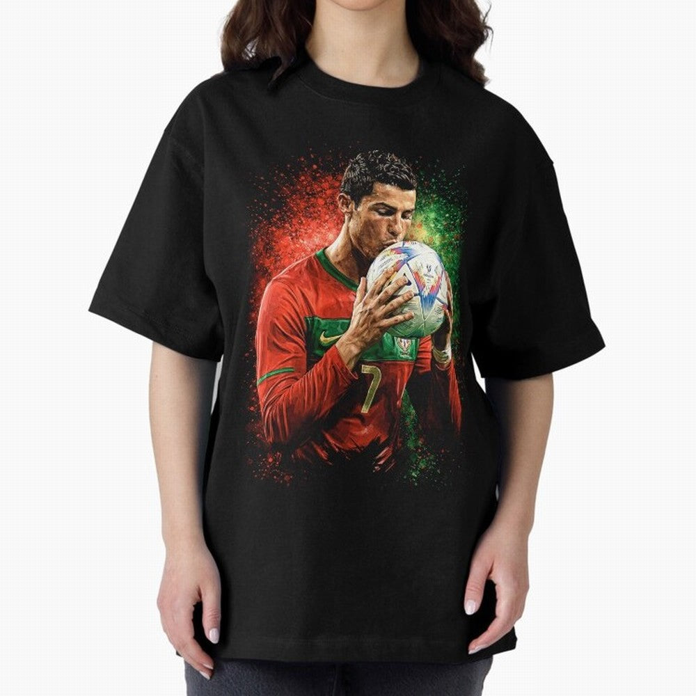 Cristiano Ronaldo Football Legend Oversized T-Shirt Show Passion for the Stars of FIFA World Cup 2026 Built around Messi, Neymar and Mbappe, Argentina Energy, Game Day Rituals, Football Legends, Country Pride and the Road to the Final; Made for