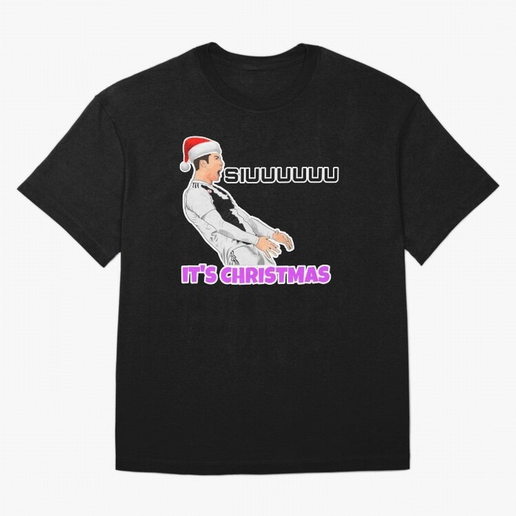 It¡¯s Christmas siuuu CR7 funny Oversized T-Shirt Carry FIFA World Cup 2026 Group Stage for Fans of Messi and Cristiano Ronaldo and Germany, Bringing Goal Celebration Energy, Supporter Heritage, Football Icons and Worldwide Tournament Joy; Made for
