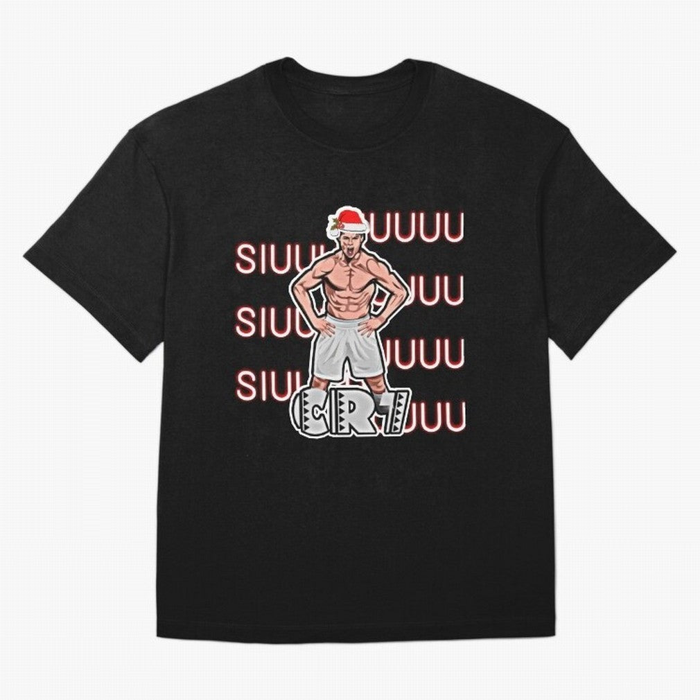 Siuuu cr7 christmas Oversized T-Shirt Join Supporters Worldwide for the FIFA World Cup 2026 Journey through Messi, Neymar and Mbappe Highlights, Portugal, Spain and Germany Pride, Goal Celebration Energy, Supporter Heritage, Football Icons and