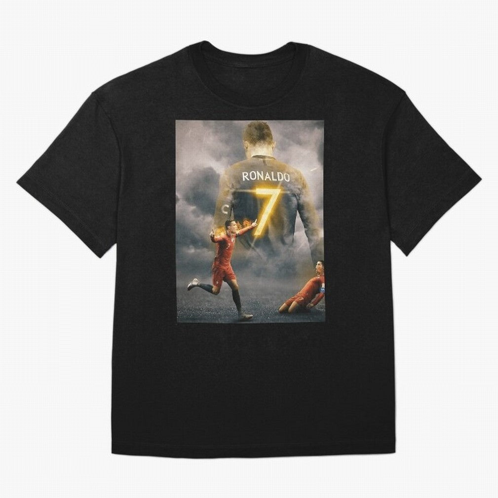 Aesthetic Ronaldo Poster Oversized T-Shirt Get Ready for FIFA World Cup 2026 for Fans of Haaland and Mbappe and England, Bringing Game Day Rituals, Football Legends, Country Pride and the Road to the Final; Perfect for Fans, Collectors, Family