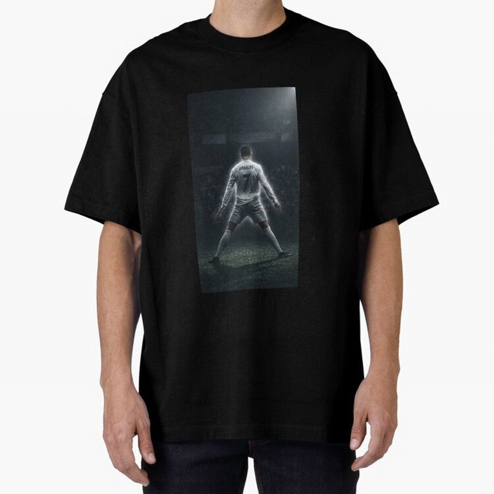 Cristiano Ronaldo Oversized T-Shirt Follow the Road to Match Day Hype around FIFA World Cup 2026, CR7, France and Portugal, Fan Favorite Moments, National Team Passion, Big Match Drama and Soccer History; Built for Supporters Chasing Trophy Dreams,