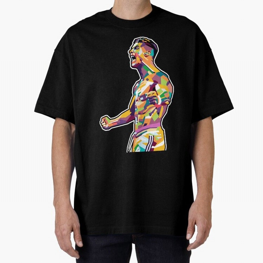 Cr7 Pop Art Oversized T-Shirt Share the Excitement of FIFA World Cup 2026 Group Stage for Fans of Messi and Brazil, Bringing Football Passion, Legendary Performances, Festival Vibes and Supporter Community; Made for Die Hard Supporters, Soccer