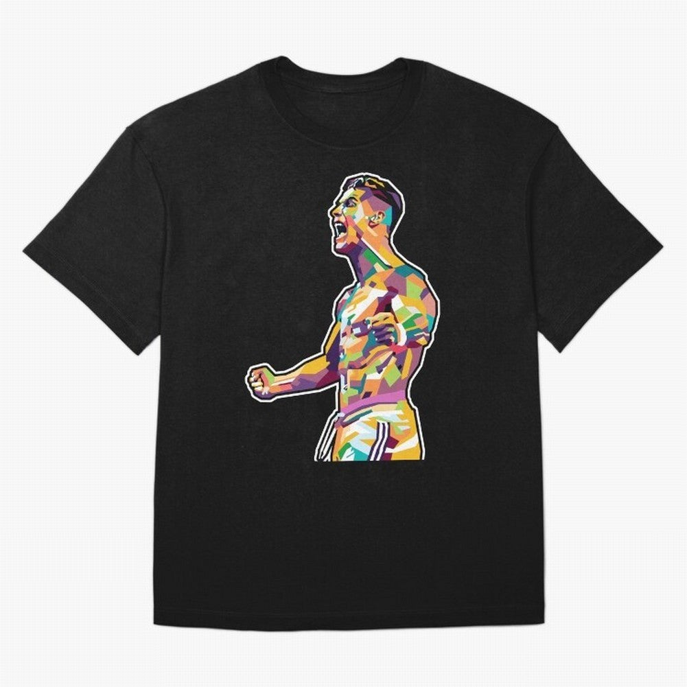 Cr7 Pop Art Oversized T-Shirt Share the Excitement of FIFA World Cup 2026 Group Stage for Fans of Messi and Brazil, Bringing Football Passion, Legendary Performances, Festival Vibes and Supporter Community; Made for Die Hard Supporters, Soccer