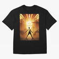 Celebration of Champions Art Poster Oversized T-Shirt Remember Iconic Moments from FIFA World Cup 2026 USA Canada Mexico for Fans of Mbappe and Neymar and Netherlands, Bringing Retro Football Energy, Iconic Rivalries, Trophy Chase Drama and Stadium