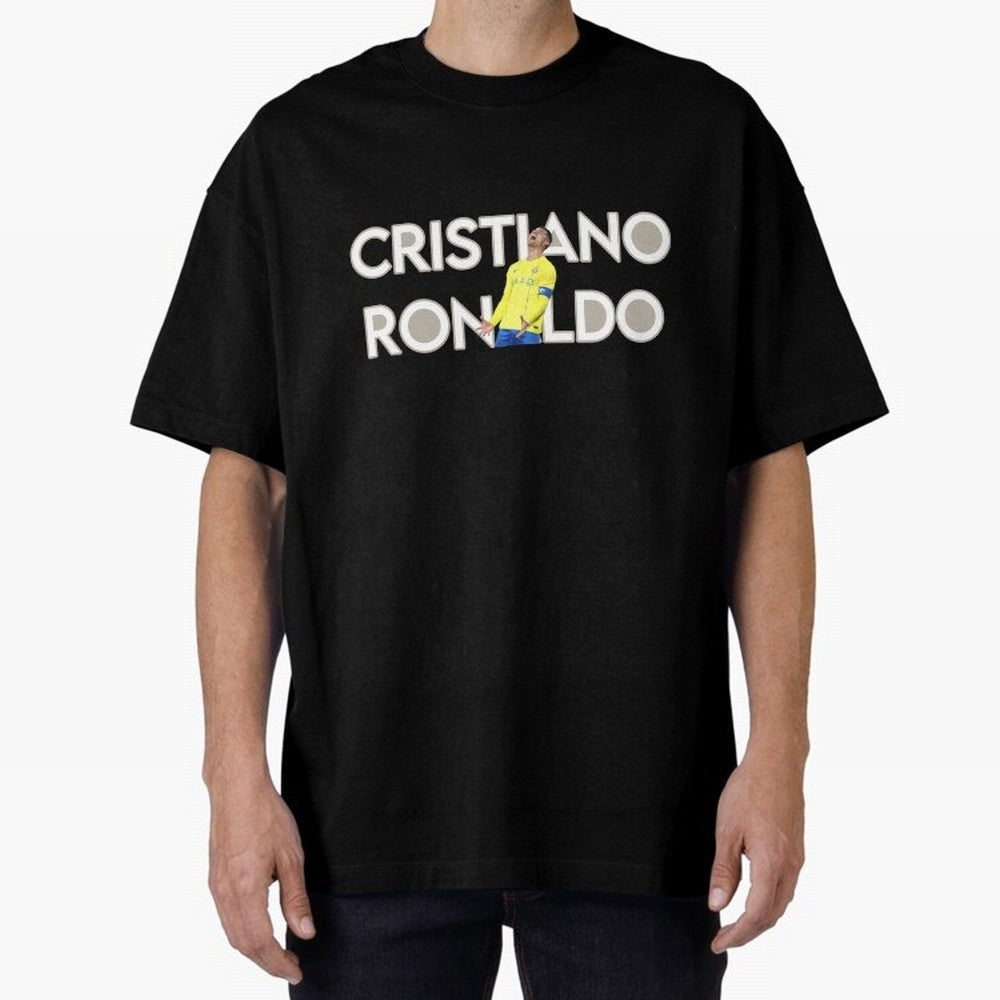 Cristiano Ronaldo Oversized T-Shirt Support FIFA World Cup 2026 USA Canada Mexico Spirit, Filled with France and Portugal, CR7, Global Supporter Spirit, Legendary Goals, National Colors and Tournament Celebration; Perfect for Supporters Who Want