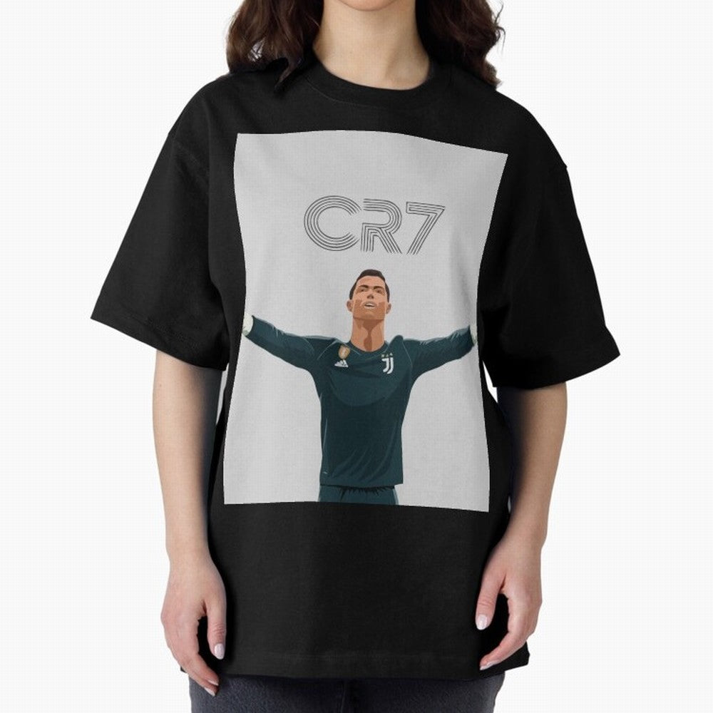 Cristiano Ronaldo CR7 Juventus T-shirt Design Oversized T-Shirt Share the Excitement of Global Football Passion for FIFA World Cup 2026 Group Stage, with Haaland and Mbappe, Spain and Netherlands, Champion Mindset, Group Stage Buzz, Knockout