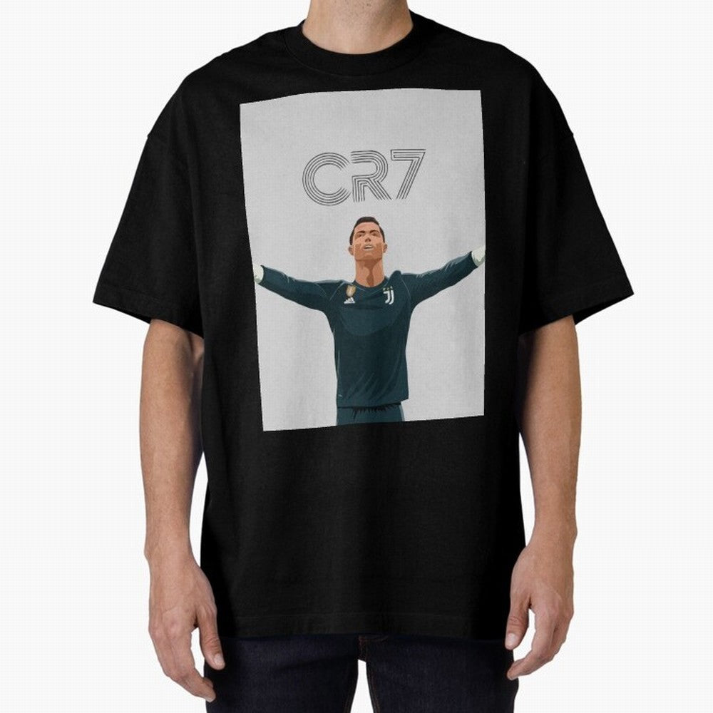 Cristiano Ronaldo CR7 Juventus T-shirt Design Oversized T-Shirt Share the Excitement of Global Football Passion for FIFA World Cup 2026 Group Stage, with Haaland and Mbappe, Spain and Netherlands, Champion Mindset, Group Stage Buzz, Knockout