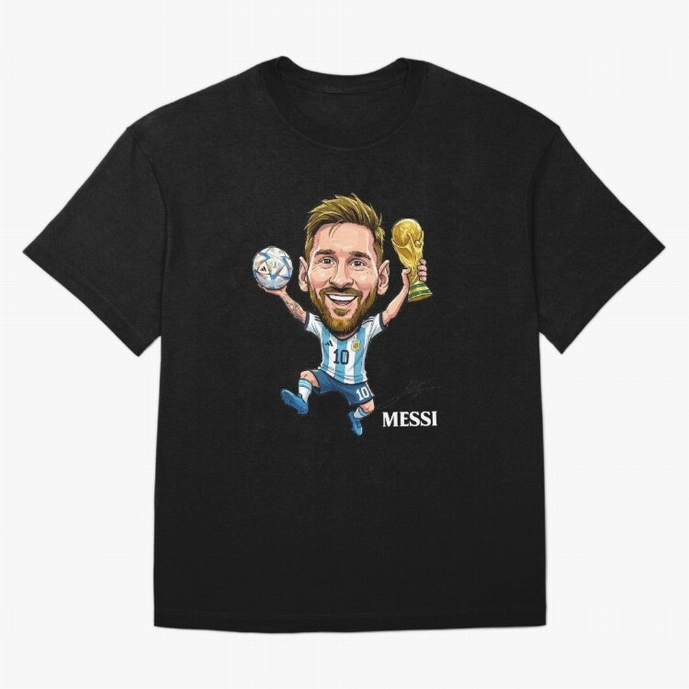 Messi Campion Oversized T-Shirt Showcase FIFA World Cup 2026 for Fans of Cristiano Ronaldo, Haaland and CR7 and Brazil, Bringing Global Supporter Spirit, Legendary Goals, National Colors and Tournament Celebration; Made for Collectors Who Enjoy