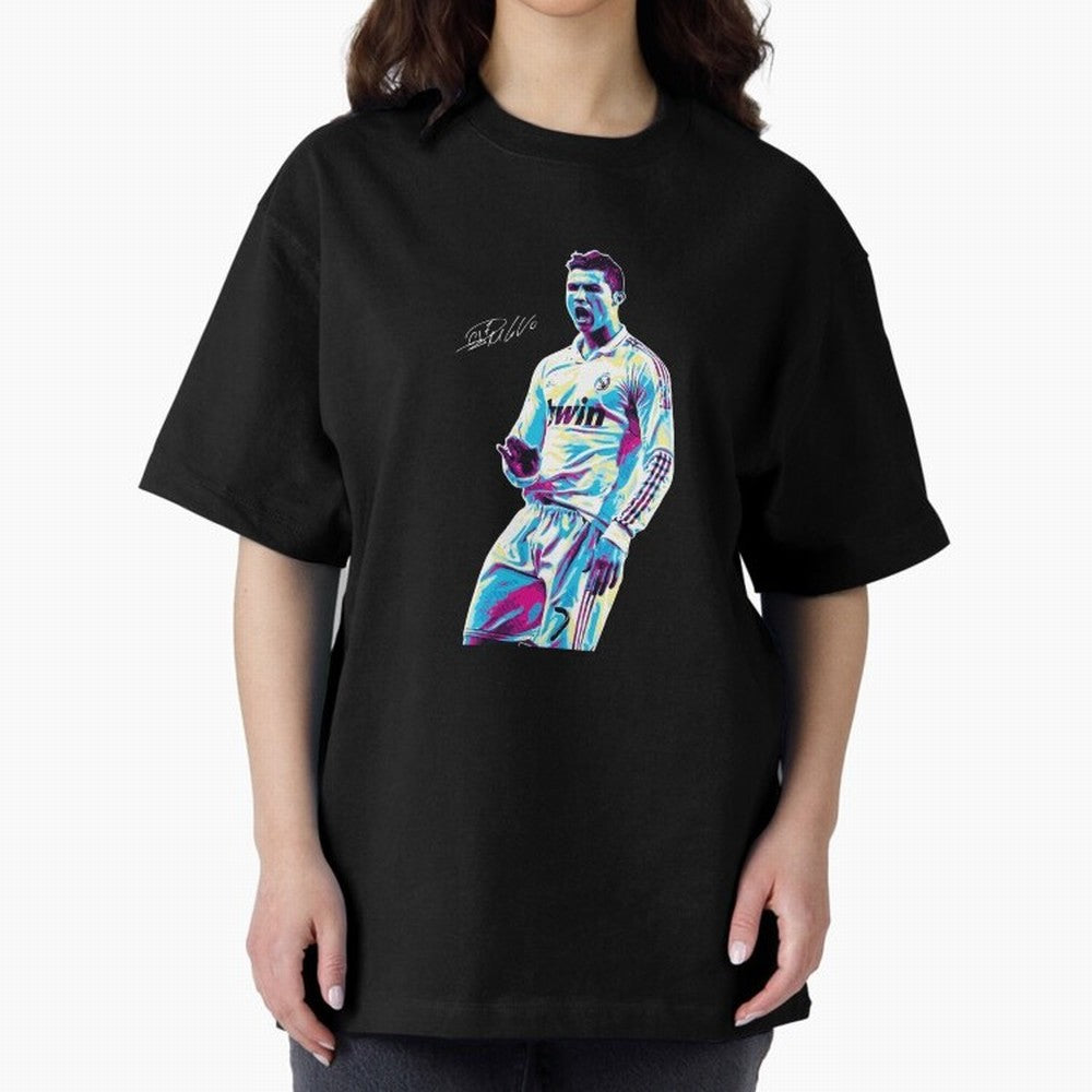 Cristiano Ronaldo Oversized T-Shirt Feel the FIFA World Cup 2026 Group Stage Journey through Mbappe Highlights, Portugal, Spain and Germany Pride, Stadium Chants, National Pride, Trophy Dreams and Unforgettable Football Memories; Perfect for Fans,