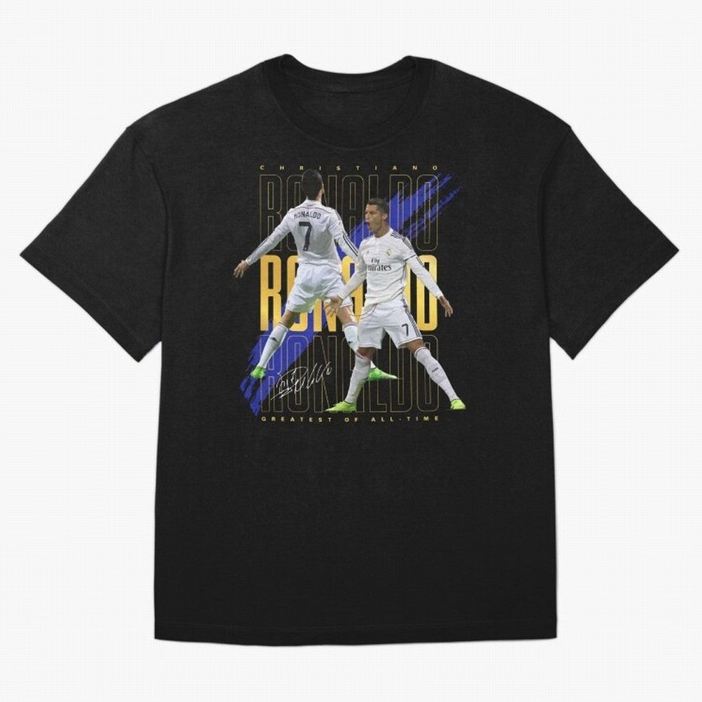 Cristiano Ronaldo Suuiii! Greatest Of All Time Oversized T-Shirt Represent Match Day Hype around FIFA World Cup 2026, Haaland and Mbappe, England and Germany, Championship Spirit, Famous Goals, Roaring Crowds and International Football Unity; Ideal