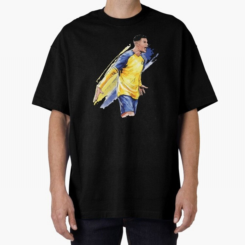 Ronaldo Al-Nassr 2022 Oversized T-Shirt Celebrate Global Passion for FIFA World Cup 2026 Driven by Haaland and Mbappe, Spain and Netherlands Energy, Sports Nostalgia, International Competition, Famous Players and Unforgettable Victories; Perfect