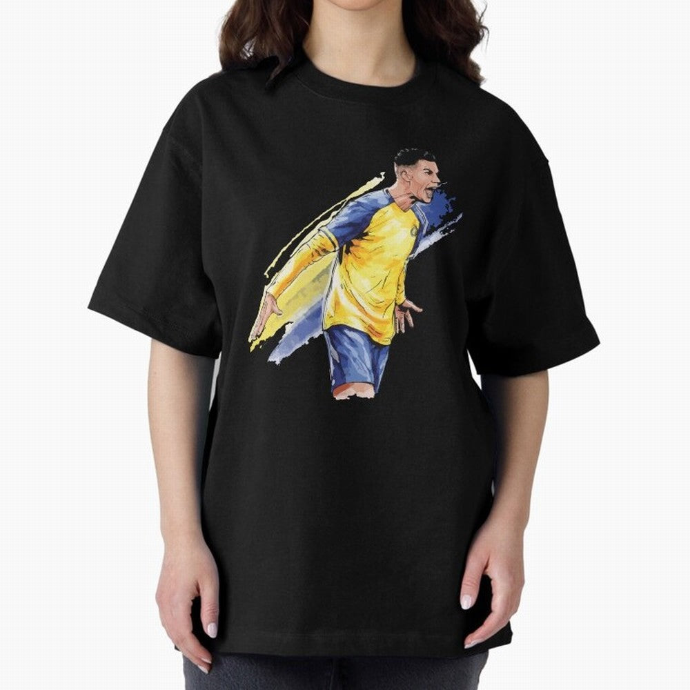 Ronaldo Al-Nassr 2022 Oversized T-Shirt Celebrate Global Passion for FIFA World Cup 2026 Driven by Haaland and Mbappe, Spain and Netherlands Energy, Sports Nostalgia, International Competition, Famous Players and Unforgettable Victories; Perfect