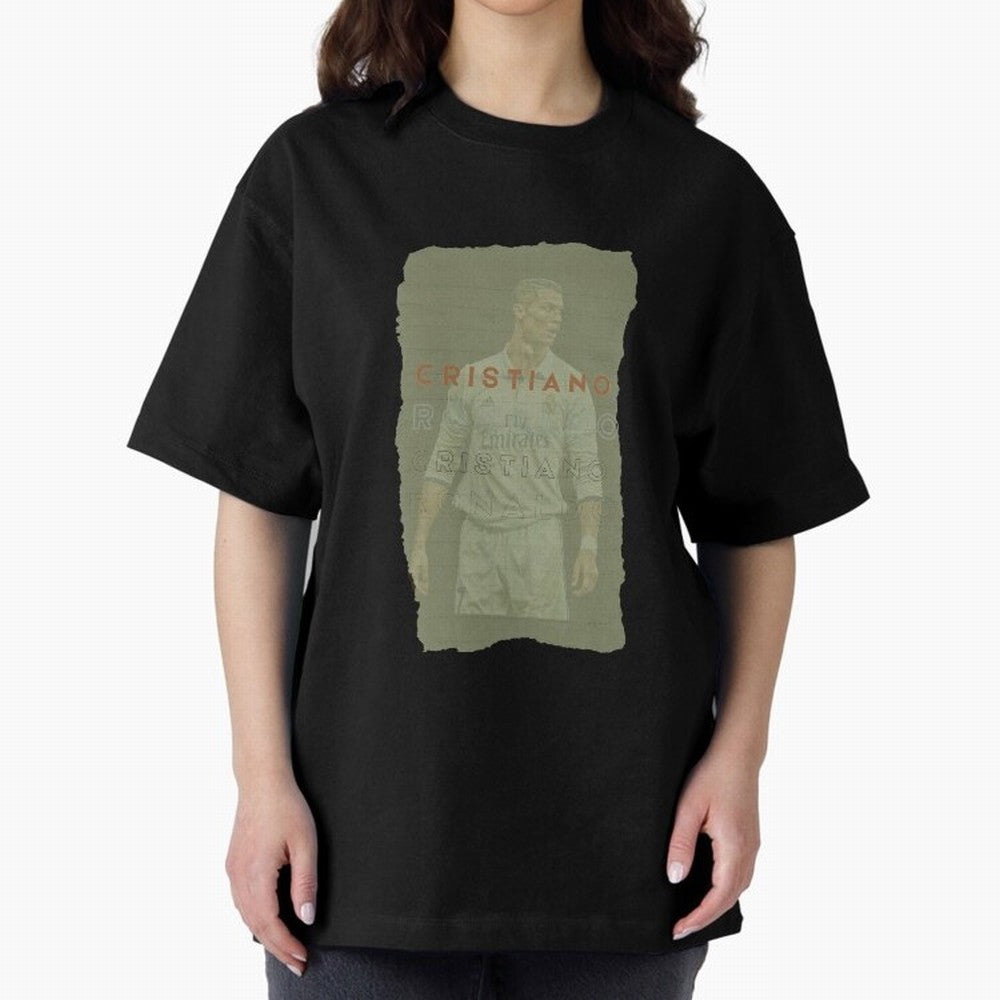 Classic Cristiano Ronaldo Oversized T-Shirt Bring Global Tournament Vibes to the FIFA World Cup 2026 Group Stage Journey through Messi, CR7 and Mbappe Highlights, England, France and Netherlands Pride, Championship Spirit, Famous Goals, Roaring