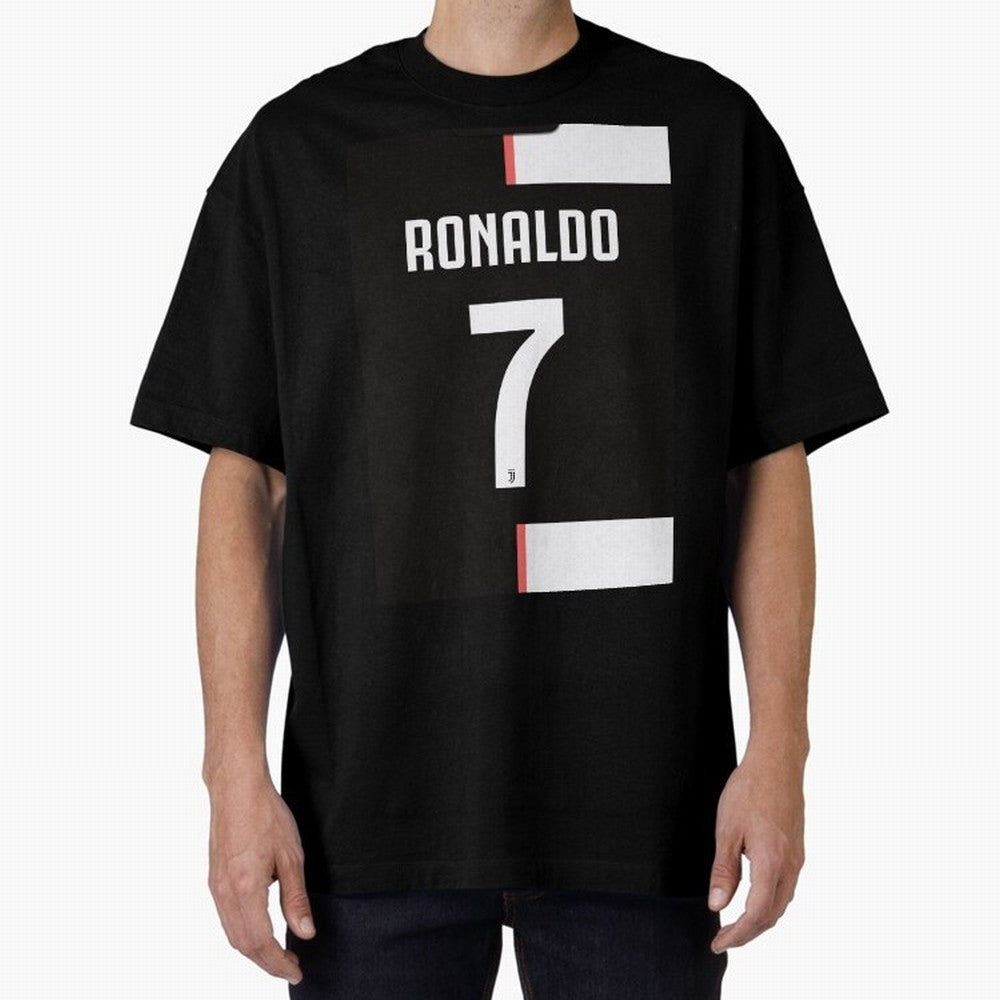 Ronaldo 7 Juventus 19-20 Retro Jersey Oversized T-Shirt Share the Excitement of FIFA World Cup 2026 USA Canada Mexico for Fans of Messi and Cristiano Ronaldo and Netherlands, Bringing Football Passion, Legendary Performances, Festival Vibes and