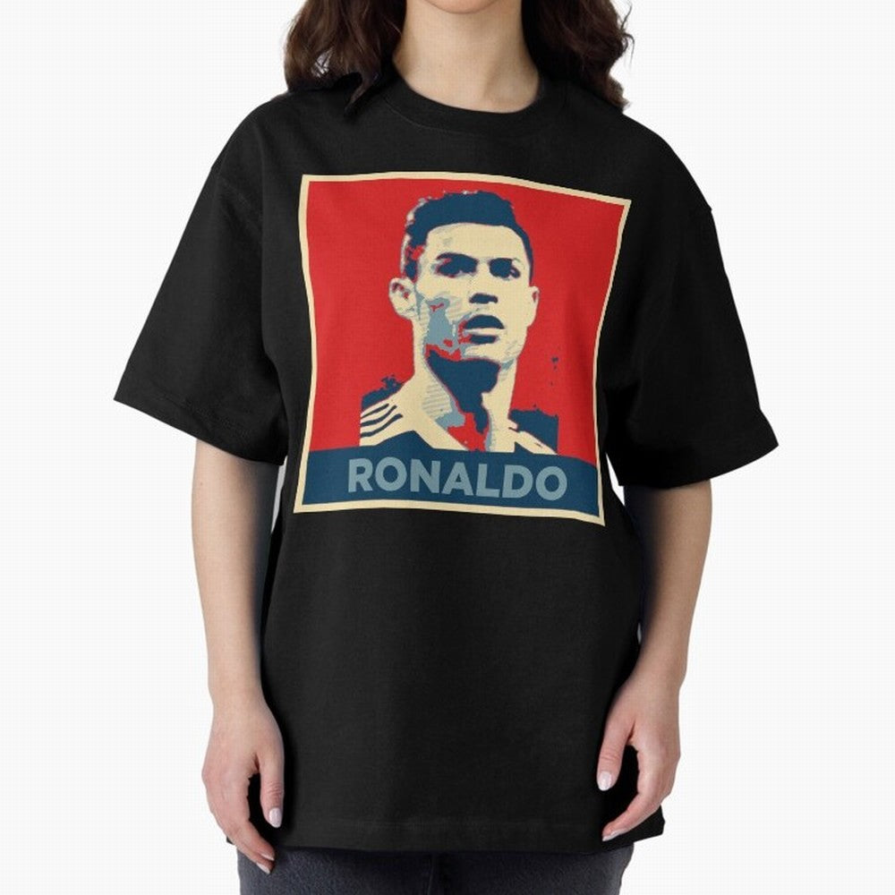 Cristiano Ronaldo Obama Style Oversized T-Shirt Represent Fans Who Live for FIFA World Cup 2026 Centered on Haaland and Mbappe, Argentina and Brazil Energy, Stadium Memories, Football Loyalty, International Chants and Championship Tradition; Made