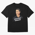 Cristiano Ronaldo Portrait Oversized T-Shirt Honor the Beautiful Game during FIFA World Cup 2026 Group Stage Spirit, Celebrating Spain, CR7, Goal Celebration Energy, Supporter Heritage, Football Icons and Worldwide Tournament Joy; Ideal for Fans