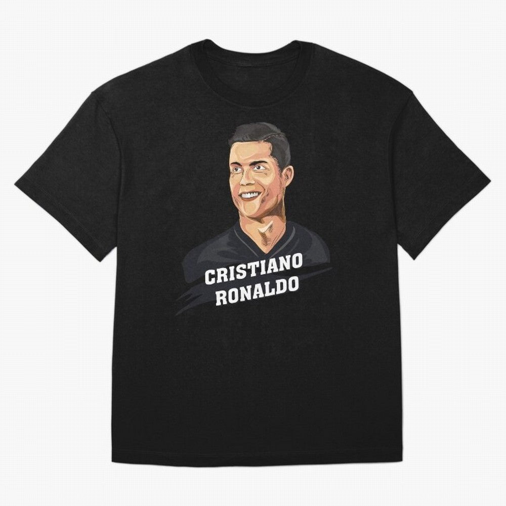 Cristiano Ronaldo Portrait Oversized T-Shirt Honor the Beautiful Game during FIFA World Cup 2026 Group Stage Spirit, Celebrating Spain, CR7, Goal Celebration Energy, Supporter Heritage, Football Icons and Worldwide Tournament Joy; Ideal for Fans