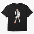 Ronaldo Stance Oversized T-Shirt Capture Global Football Passion for FIFA World Cup 2026 USA Canada Mexico, Capturing Neymar, Netherlands, Football Festival Excitement, Trophy Ambitions, Country Rivalries and Star Player Buzz; Great for Watch