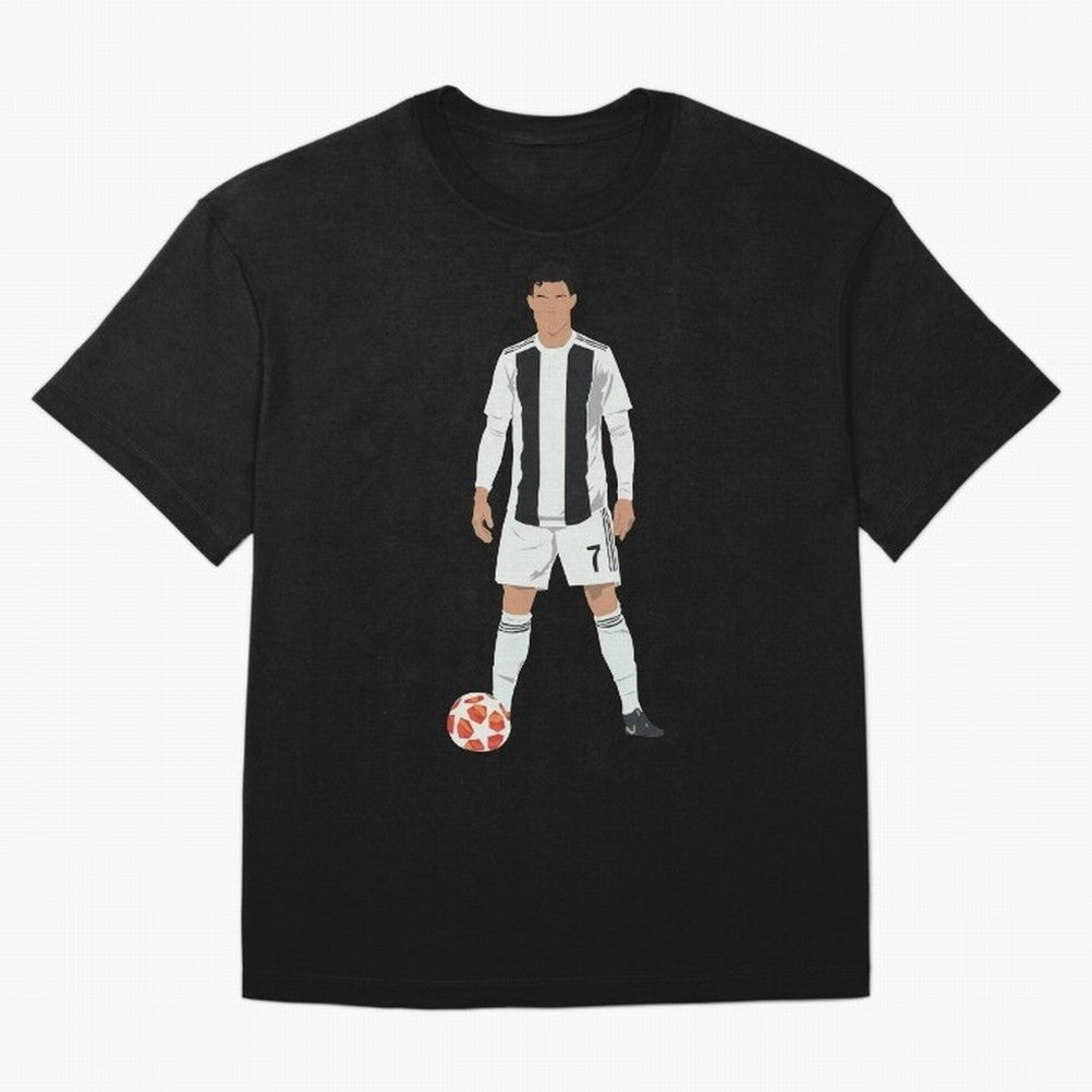 Ronaldo Stance Oversized T-Shirt Capture Global Football Passion for FIFA World Cup 2026 USA Canada Mexico, Capturing Neymar, Netherlands, Football Festival Excitement, Trophy Ambitions, Country Rivalries and Star Player Buzz; Great for Watch