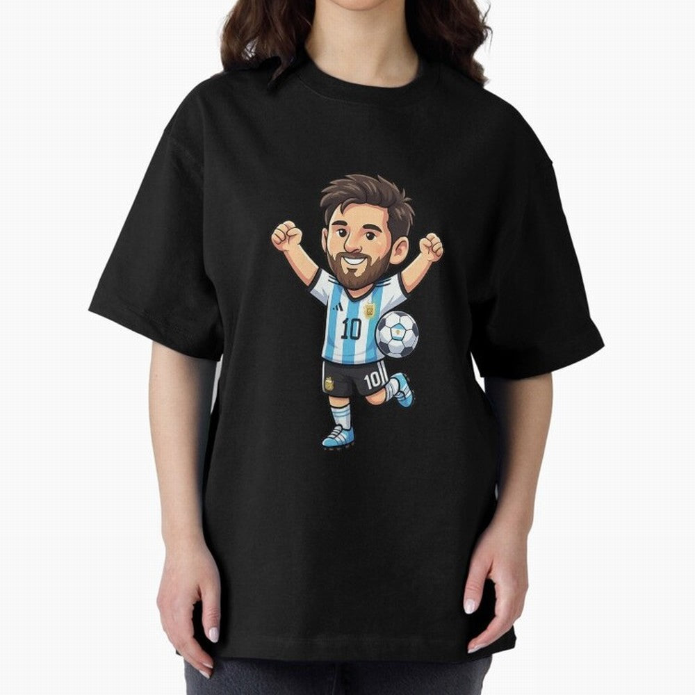 Cute Football Champion Cartoon Design Oversized T-Shirt Feel FIFA World Cup 2026 Made for Messi, Neymar and Mbappe, England and Germany Energy, Fan Favorite Moments, National Team Passion, Big Match Drama and Soccer History; Ideal for Passionate