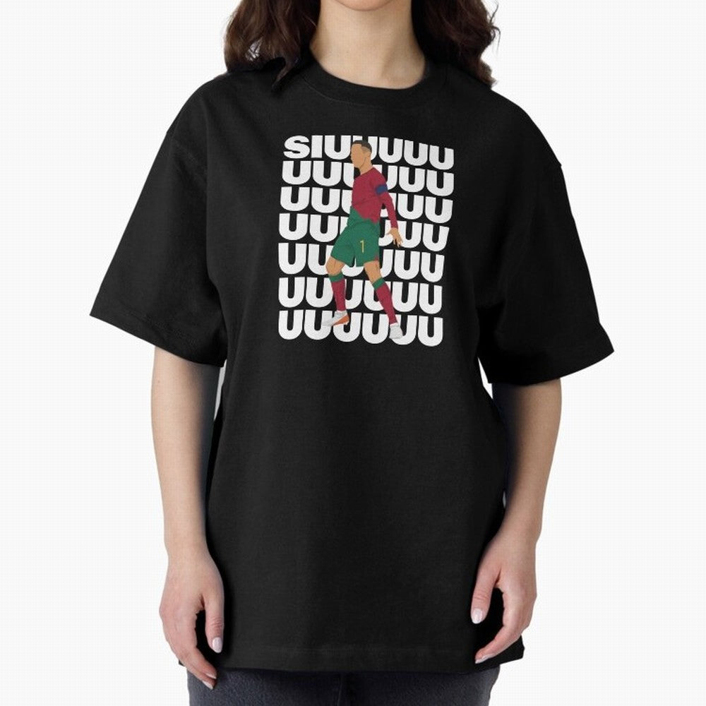 SIUUUUUU! Ronaldo Oversized T-Shirt Celebrate Soccer Greatness during Match Day Hype around FIFA World Cup 2026 USA Canada Mexico, Messi, CR7 and Mbappe, Germany, Football History, Final Match Energy, Crowd Noise and Once in a Lifetime Moments;
