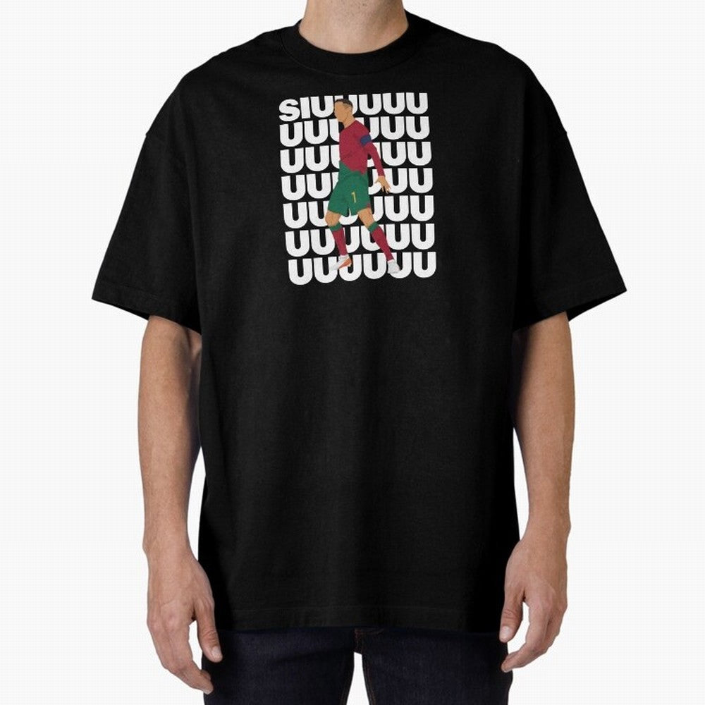 SIUUUUUU! Ronaldo Oversized T-Shirt Celebrate Soccer Greatness during Match Day Hype around FIFA World Cup 2026 USA Canada Mexico, Messi, CR7 and Mbappe, Germany, Football History, Final Match Energy, Crowd Noise and Once in a Lifetime Moments;