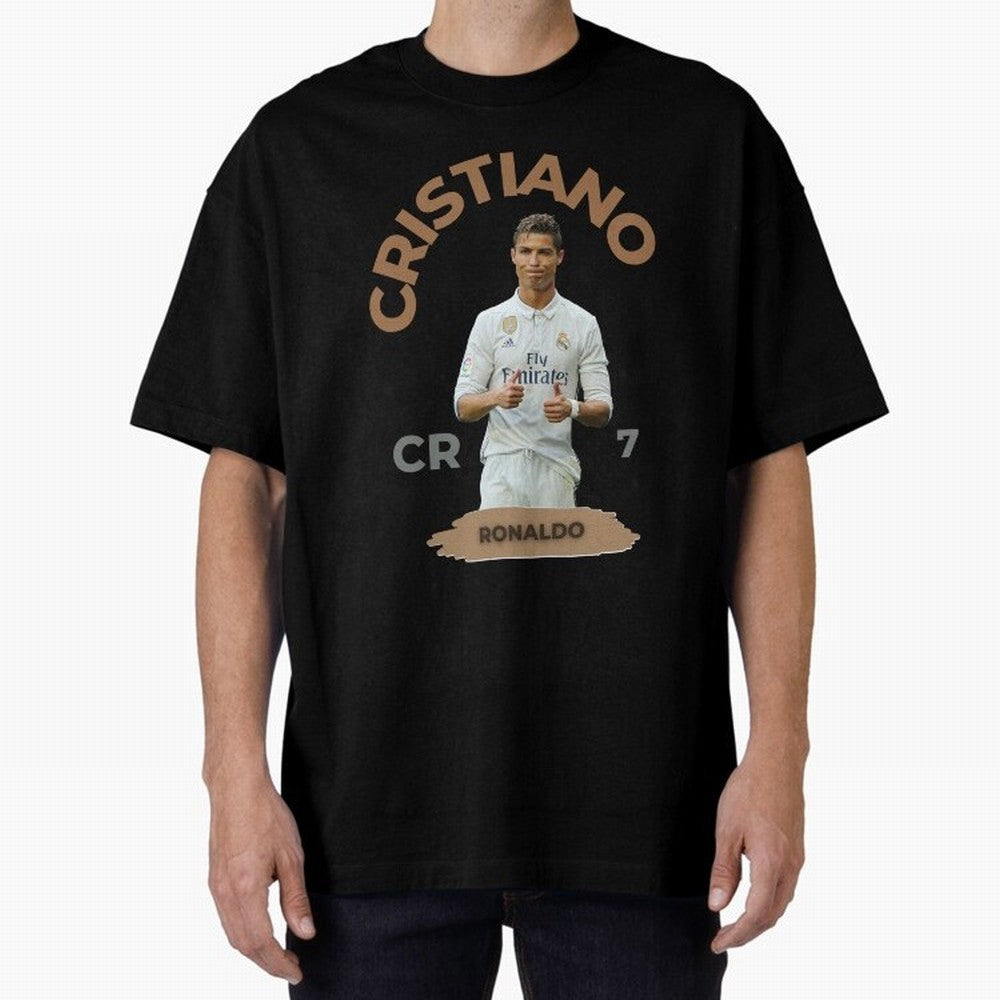 Essential Cristiano Ronaldo Siuuu Oversized T-Shirt Celebrate Soccer Greatness during Match Day Hype around FIFA World Cup 2026 Group Stage, Neymar, Haaland and Cristiano Ronaldo, Portugal, Spain and Germany, Match Day Excitement, Supporter