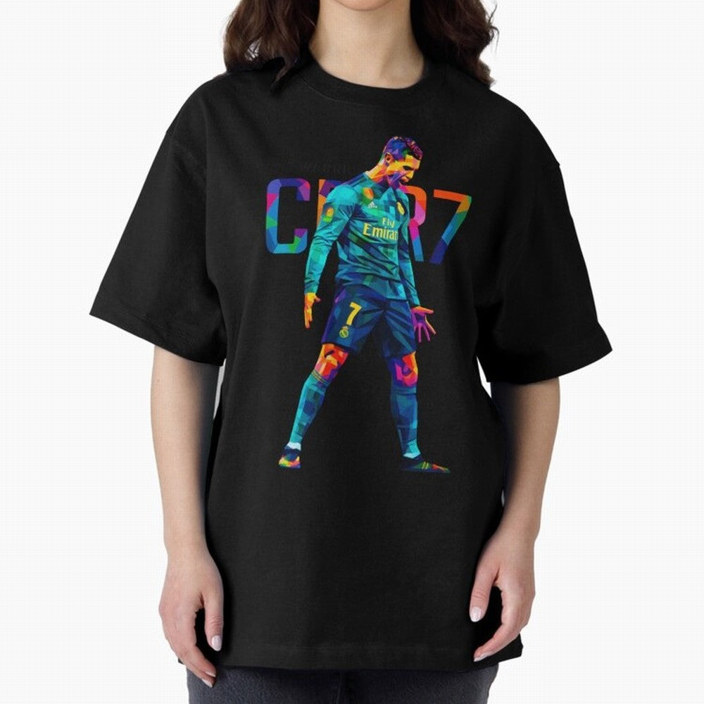 Ronaldo Cr7 Wpap Art Oversized T-Shirt Show Your Tournament Heart for FIFA World Cup 2026 Group Stage Spirit, Made for Germany, Mbappe, Stadium Chants, National Pride, Trophy Dreams and Unforgettable Football Memories; Ideal for Fans Who Follow