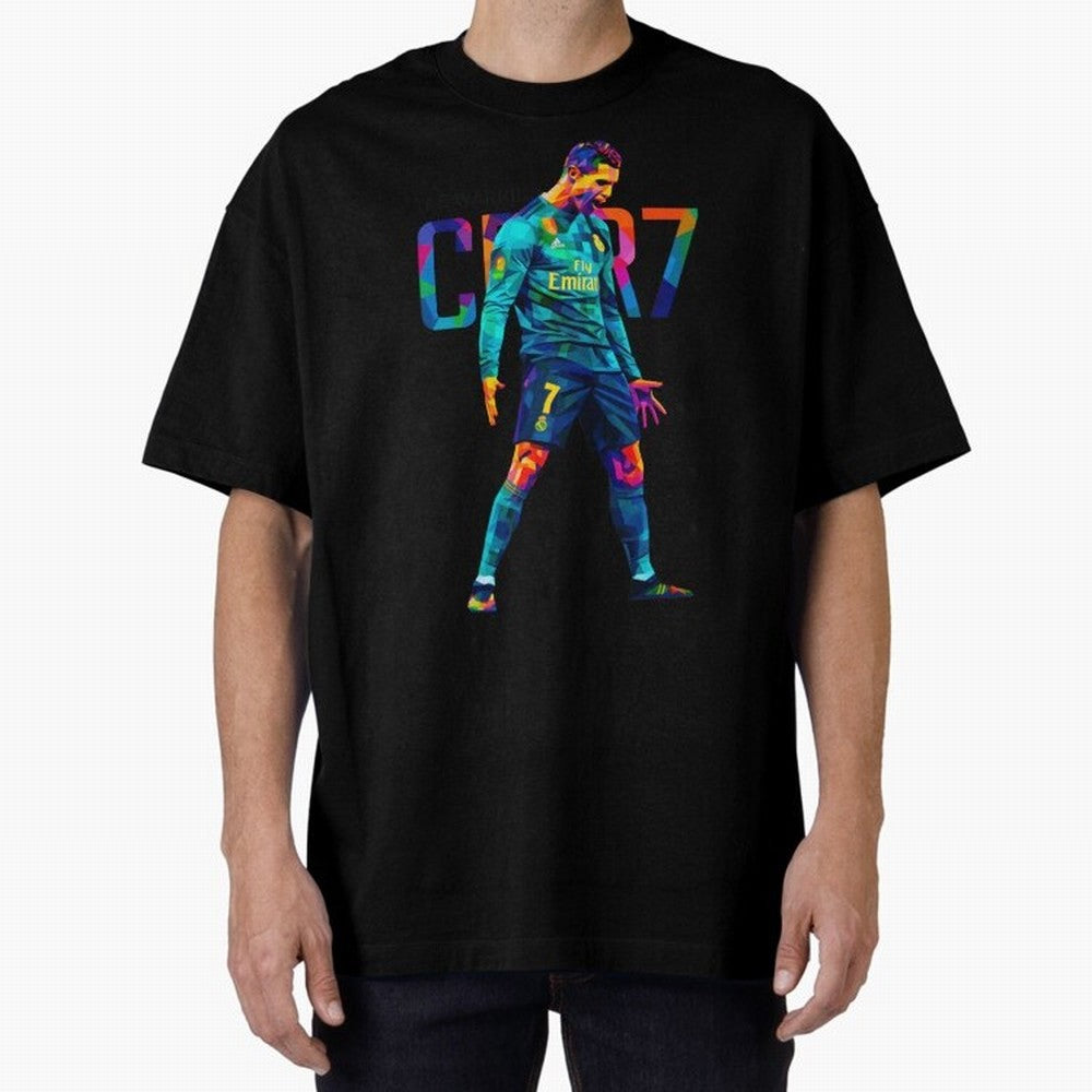 Ronaldo Cr7 Wpap Art Oversized T-Shirt Show Your Tournament Heart for FIFA World Cup 2026 Group Stage Spirit, Made for Germany, Mbappe, Stadium Chants, National Pride, Trophy Dreams and Unforgettable Football Memories; Ideal for Fans Who Follow