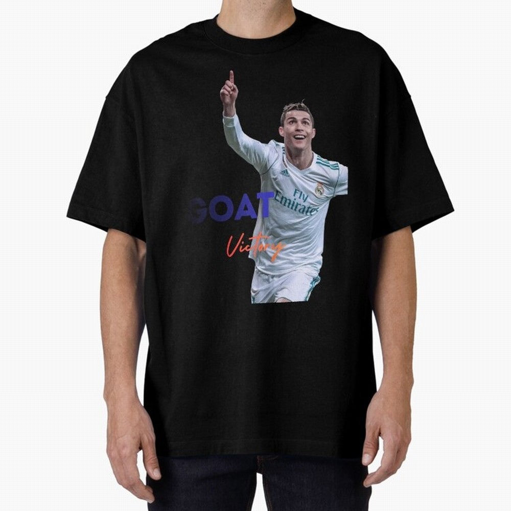 Goat CR7 MIndset Oversized T-Shirt Back Your Heroes with Match Day Hype around FIFA World Cup 2026 USA Canada Mexico, Mbappe, Brazil, Portugal and Argentina, Match Day Excitement, Supporter Culture, Golden Goals and Global Football Passion; Ideal