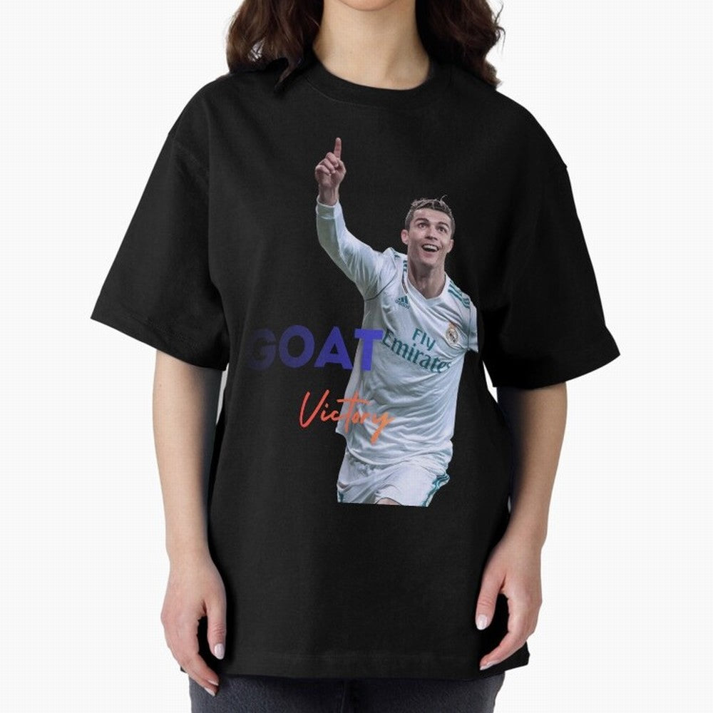 Goat CR7 MIndset Oversized T-Shirt Back Your Heroes with Match Day Hype around FIFA World Cup 2026 USA Canada Mexico, Mbappe, Brazil, Portugal and Argentina, Match Day Excitement, Supporter Culture, Golden Goals and Global Football Passion; Ideal