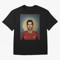 Cristiano Ronaldo CR7 Saint Portugal Football Legend Fan Art Oversized T-Shirt Refresh FIFA World Cup 2026 USA Canada Mexico with Haaland, Argentina and Brazil Energy, Champion Mindset, Group Stage Buzz, Knockout Tension and Passionate Fan Culture;