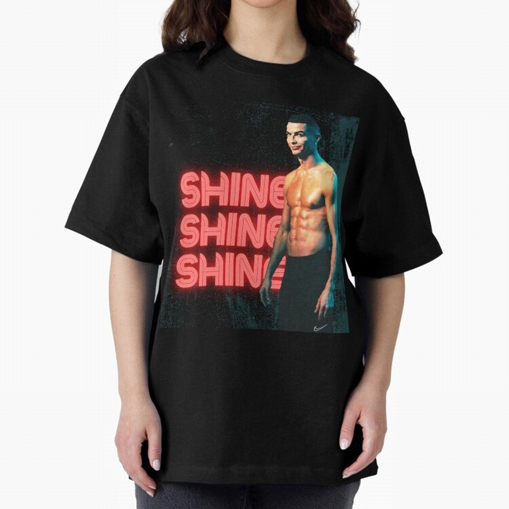 Cristiano Ronaldo Shine Oversized T-Shirt Bring Champion Energy into FIFA World Cup 2026 Group Stage for Fans of Neymar, Haaland and Cristiano Ronaldo and France and Portugal, Bringing Football History, Final Match Energy, Crowd Noise and Once in a